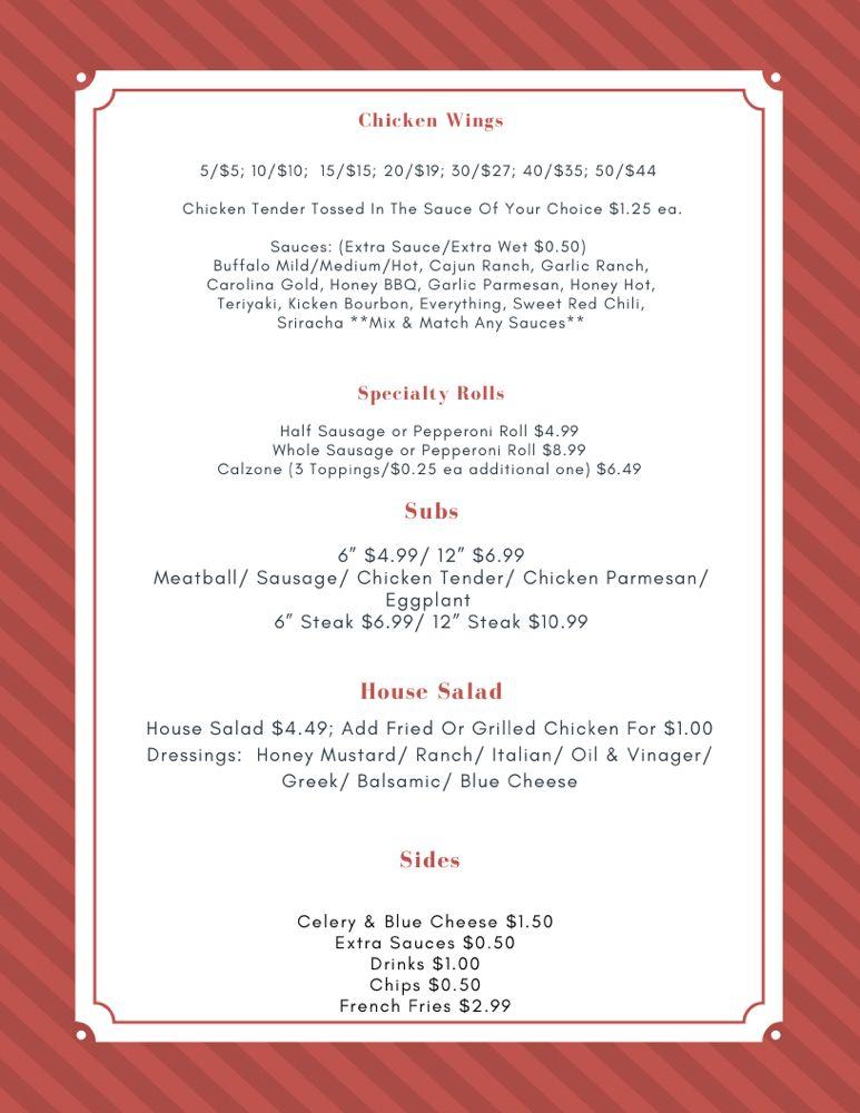 Bambino's Pizzeria And More Menu image 2